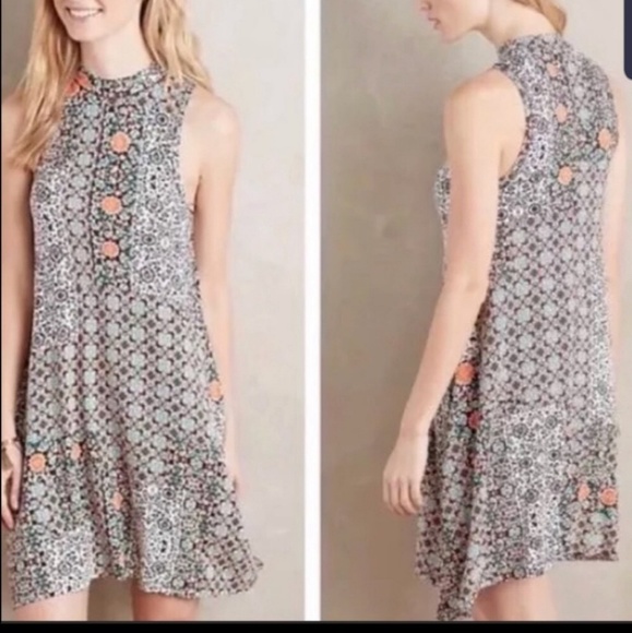 Anthropologie Dresses & Skirts - Maeve Anthropologie Mock Neck Boho Swing Dress